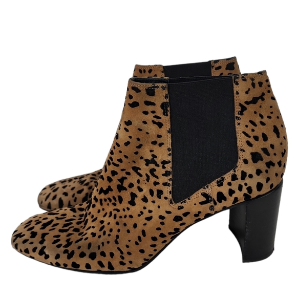 Rag & Bone Allen Cheetah Print Suede Ankle Chelsea Boots - Picture 2 of 11